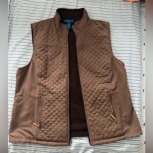 Karen Scott women’s Tan Quilted Vest
